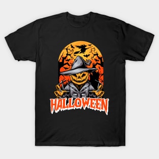 Pumpkin Head Halloween T-Shirt